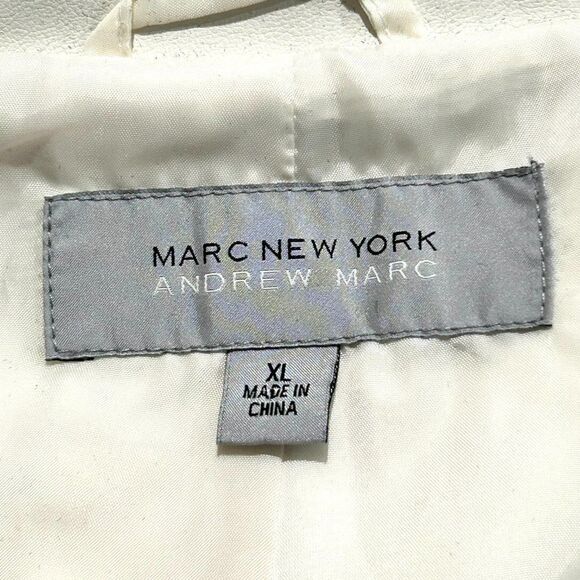 NWT Marc New York White Faux Leather Jacket Size XL - Picture 5 of 13